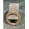 Cream Round Buckle Belt 