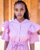 Pink Ruffle tier Dress