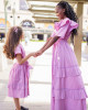Pink Ruffle tier Dress