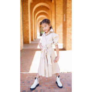 Beige Shirt Dress kids