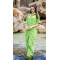 Apple Green Front Pleat Dress