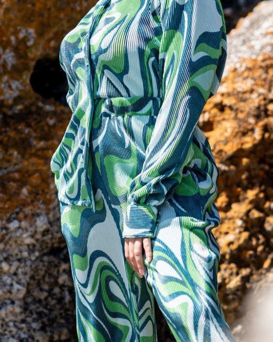 Green Plisse 2 Piece Set