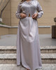 BEIGE TOP KNOT DRESS