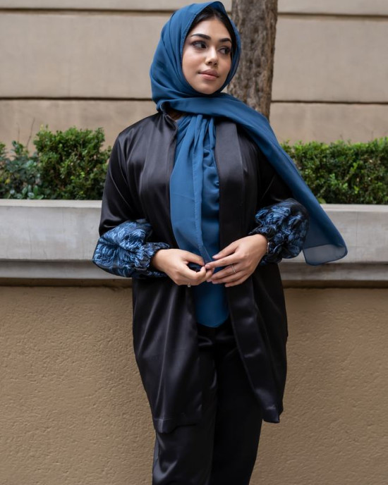 BLACK JACKET AND PANTS SET
