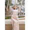 pink satin skirt set 