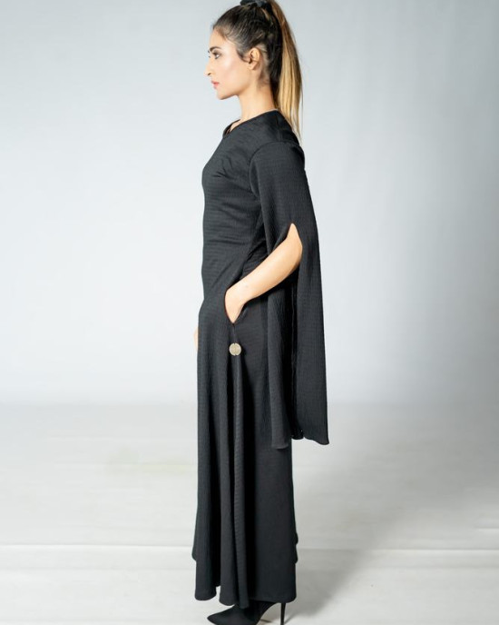 BLACK A LINE  EXTRA LENGTH SLEEVE 