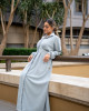 BLUE DRESS CRINKLE WITH FRONT PLEAT 
