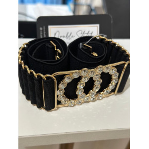 black elasticated belt 