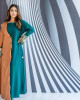 GREEN 2 TONE DRESS 